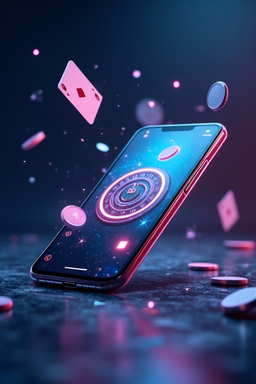 Smartphone showing casino app