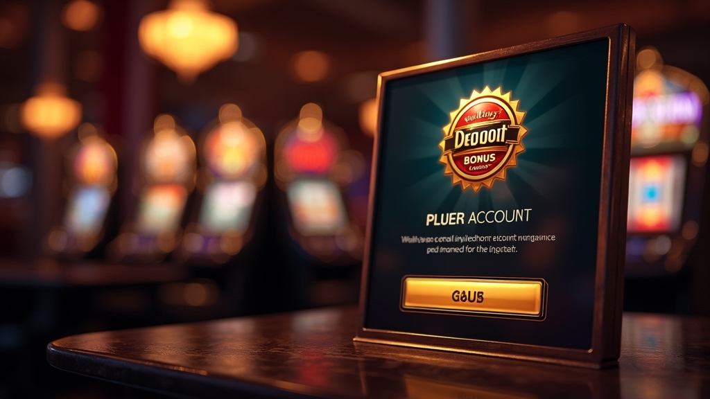 No deposit bonus badge beside a casino registration screen