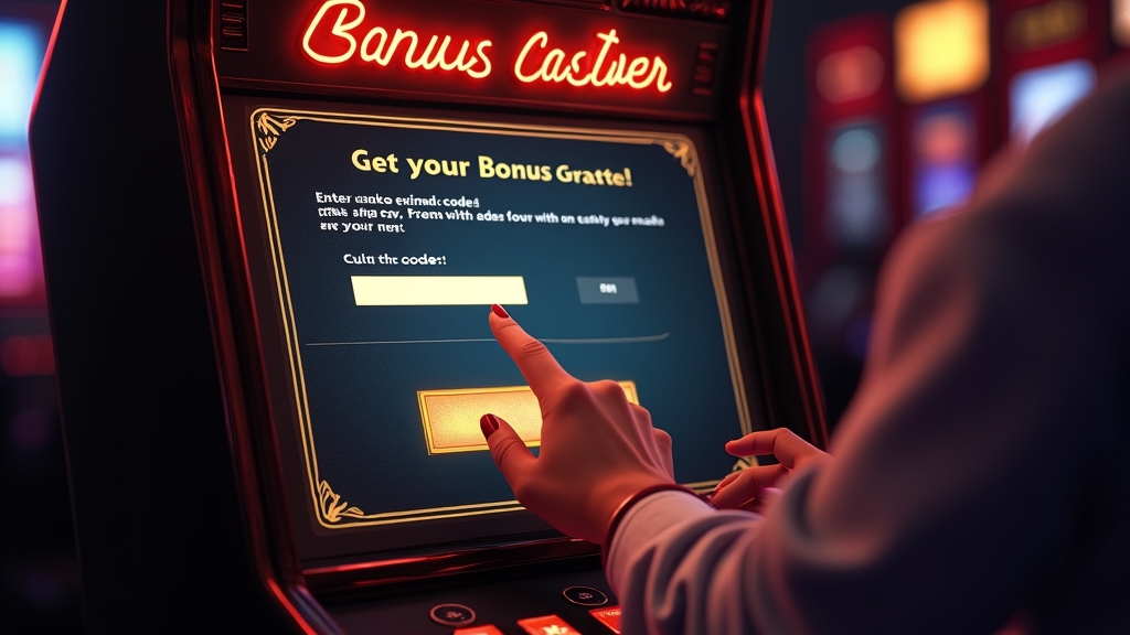 Player entering a bonus code on a casino registration form
